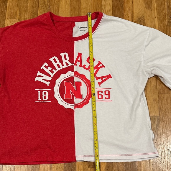 Nebraska Red and White Short Sleeve Tee - Picture 6 of 16